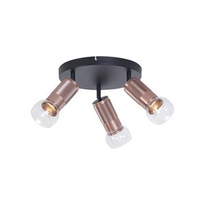 Okrúhle stropné bodové svietidlo tmavý bronz okrúhle 3-svetelné nastaviteľné - Veerle vyobraziť
