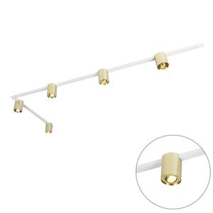 Koľajnicový systém zlatý a biely s 5 reflektormi 1-fázový - Rondoo Up vyobraziť