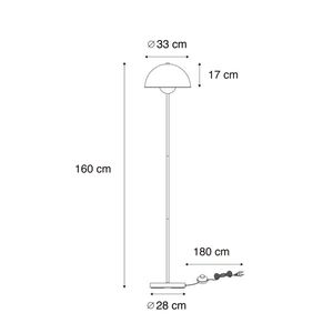 Inteligentná stojaca lampa čierna so zlatom vrátane Wifi A60 - Magnax vyobraziť