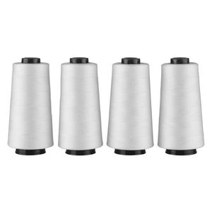 crelando® Overlockové nite, 4 kusy (biela) vyobraziť