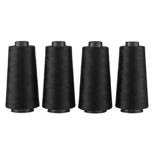 crelando® Overlockové nite, 4 kusy (čierna) vyobraziť