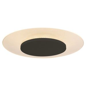 Moderne plafondlamp wit met zwart 42cm incl. LED - Lido vyobraziť