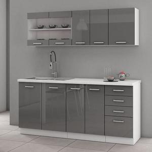 Kuchynská linka Sonia sivá/lesk 180 s doskou vyobraziť