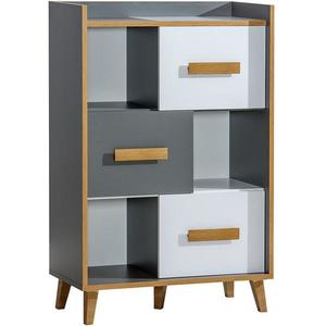 Regál krátky W5 Werso Riviera/Biely/Antracit vyobraziť