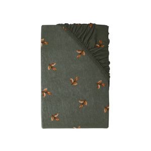 LIVARNO home Napínacia džersejová plachta, 90 – 100 x 200 cm (listy/zelená) vyobraziť