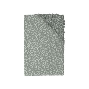 LIVARNO home Napínacia džersejová plachta, 90 – 100 x 200 cm (kvety/zelená) vyobraziť