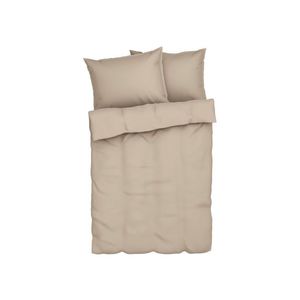 LIVARNO home Posteľná bielizeň z bavlneného saténu, 240 x 220 cm (béžová) vyobraziť