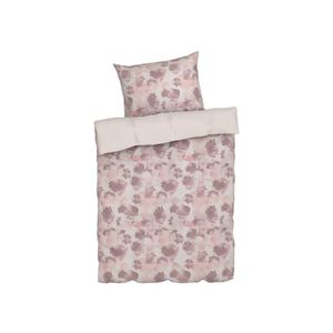 LIVARNO home Obojstranná posteľná bielizeň z bavlneného saténu, 140 x 200 cm (akvarel/rosé) vyobraziť