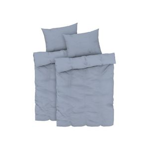 LIVARNO home Súprava posteľnej bielizne zo saténového mikrovlákna, 140 x 200 cm (modrá) vyobraziť