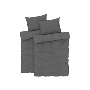 LIVARNO home Súprava posteľnej bielizne zo saténového mikrovlákna, 140 x 200 cm (tmavosivá) vyobraziť