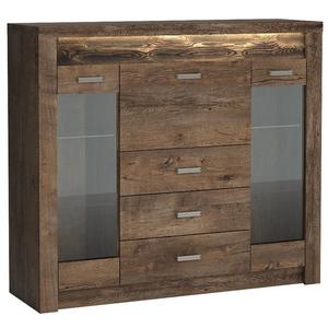 Komoda sklo Indianapolis I8 tmavý jaseň vyobraziť