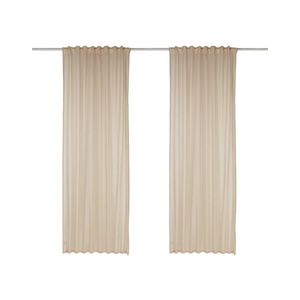 LIVARNO home Závesy, 135 x 254 cm, 2 kusy (béžová) vyobraziť