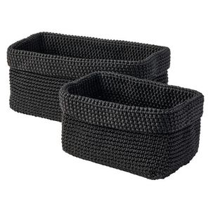 W5 Závesný organizér/Úložné košíky (súprava úložných košíkov, 2-dielna/čierna) vyobraziť