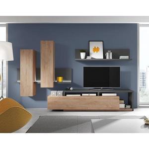 Obývacia stena Bota 09 Antracit/Dub Ribbec vyobraziť