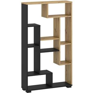 Kancelársky regál Solis 3 wotan/čierna 122, 5 x 70, 2 x 20, 1 cm vyobraziť