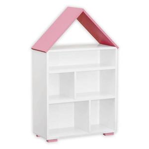 Regál Bb01 domček biela+ružová vyobraziť