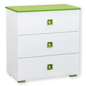 Komoda Bb05 biela+zelená vyobraziť