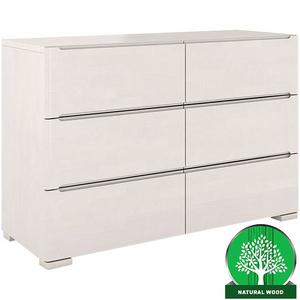 Komoda drevená buk 6s Skandica Sparta Biely vyobraziť