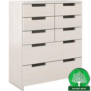 Komoda drevená borovica 8s Skandica Spectrum Biely vyobraziť