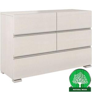 Komoda drevená borovica 5s Skandica Vestre Biely vyobraziť