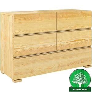 Komoda drevená borovica 5s Skandica Vestre Prirodzené vyobraziť