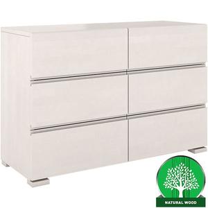 Komoda drevená buk 6s Skandica Vestre Biely vyobraziť