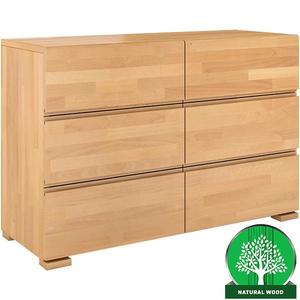 Komoda drevená buk 6s Skandica Vestre Prirodzené vyobraziť
