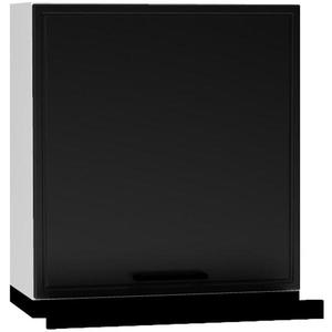 Kuchynské skrinka Emily W60/68 Slim Pl s čiernym digestorom čierny hrášok vyobraziť