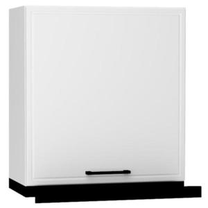 Kuchynské skrinka Emily W60/68 Slim Pl s čiernym digestorom biely hrášok vyobraziť