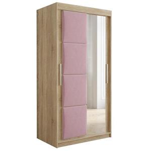 Skriňa Tapi 100 Dub Sonoma/Ružová vyobraziť