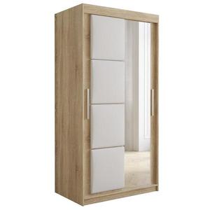 Skriňa Tapi 100 Dub Sonoma/Biela ekokoža vyobraziť