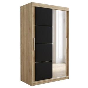 Skriňa Tapi 120 Dub Sonoma/Čierna ekokoža vyobraziť