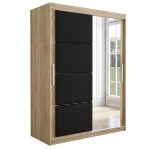 Skriňa Tapi 150 Dub Sonoma/Čierna ekokoža vyobraziť