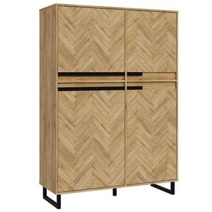 Komoda Solletico 4d Dub Spica rybia kosť / Dub Bartex vyobraziť