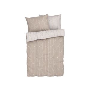 LIVARNO home Posteľná bielizeň, 200 x 220 cm (vzor/sivohnedá/biela) vyobraziť