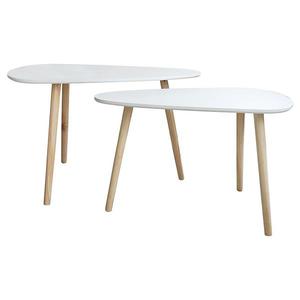 Súprava stolíkov Frej biela/dub prírodný vyobraziť