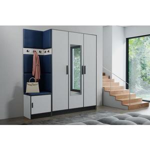 Predsieňový nábytok Roj 14 biely + Kronos 09 modrý vyobraziť