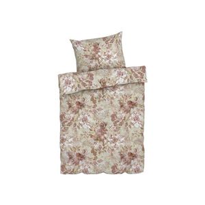 LIVARNO home Posteľná bielizeň, 140 x 200 cm (kvety/hnedá) vyobraziť