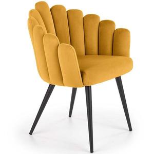 Stolička K410 Velvet/Kov Horčicová vyobraziť