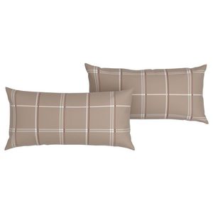 LIVARNO home Obliečky na vankúš, 80 x 40 cm, 2 kusy (hnedá) vyobraziť