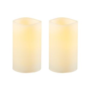 LIVARNO home LED sviečky z prírodného vosku (2 kusy, biela) vyobraziť