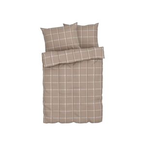 LIVARNO home Posteľná bielizeň, 240 x 220 cm (károvaná/hnedá) vyobraziť