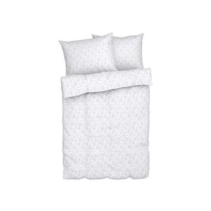 LIVARNO home Posteľná bielizeň, 240 x 220 cm (listy/biela/svetlosivá) vyobraziť