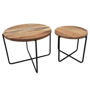 Súprava stolíkov Bristol akácia/čierna vyobraziť