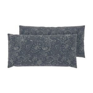 LIVARNO® Obliečky na vankúš zo saténového mikrovlákna, 40 x 80 cm, 2 kusy (paisley/sivá) vyobraziť