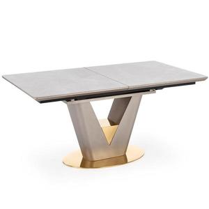 Rozkladací stôl Valentino 160/220x90cm Popolavý/Svetlý – Popolavý/Zlatá vyobraziť