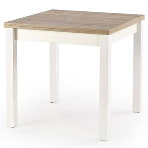 Rozkladací stôl Gracjan 80/160x80cm doska/ABS/MDF– Dub Sonoma/Biely vyobraziť