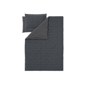 LIVARNO® Posteľná bielizeň zo saténového mikrovlákna, 200 x 220 cm (kruhy/antracitová) vyobraziť