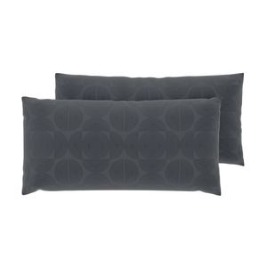 LIVARNO® Obliečky na vankúš zo saténového mikrovlákna, 80 x 40 cm, 2 kusy (kruhy/antracitová) vyobraziť