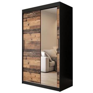 Skriňa Old Wood T2 120 Čierna/Old Style/zrkadlo vyobraziť